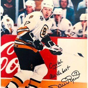 1997 Dave Reid SIGNED 8 x10 Photo Boston Bruins NHL Hockey Personalized DWA20